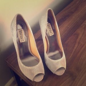 Silver Badgley Mischka Heels